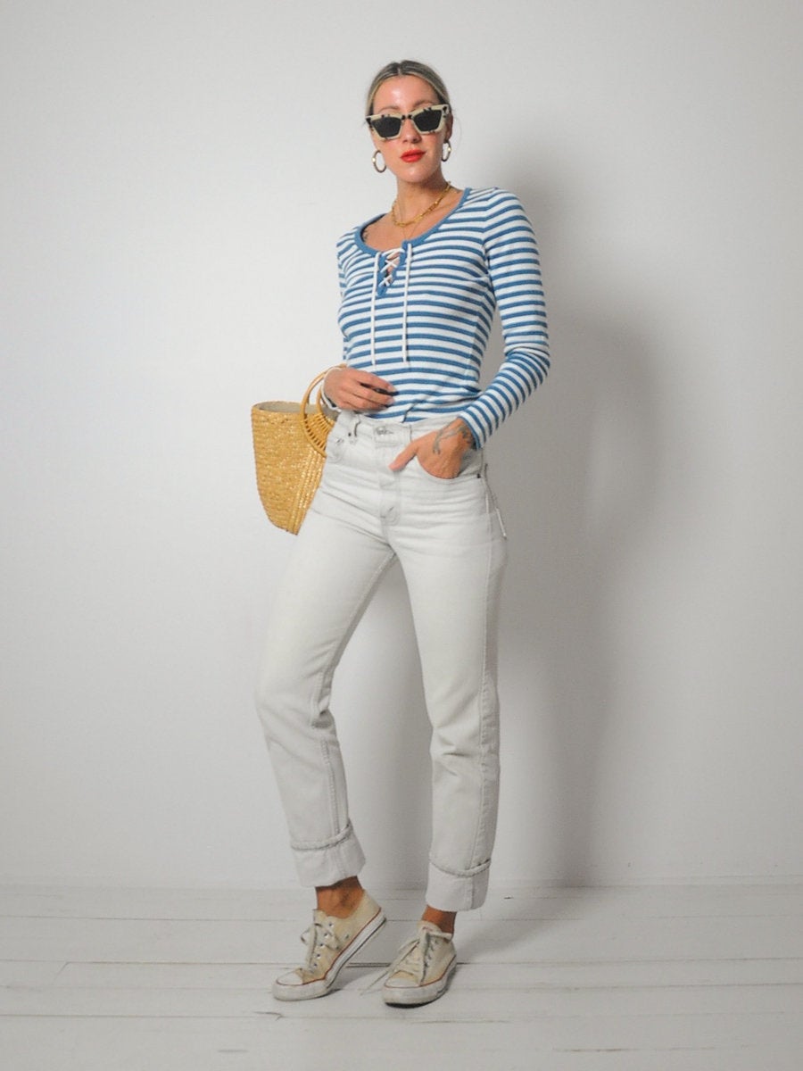 1970's Striped Sailor Top