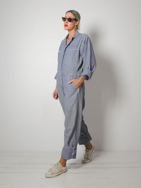 1950's Herringbone Denim Coveralls