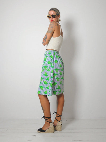 Frog Print Pocket Skirt