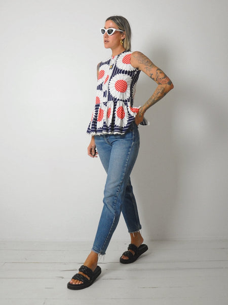 1960's Sunflower Open Back Tunic
