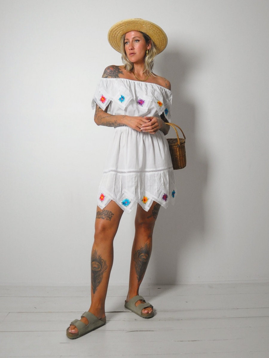 1970's Sayulita Embroidered Dress