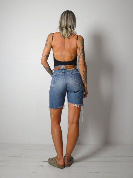 Levi's 505 Longer Cut Off Shorts