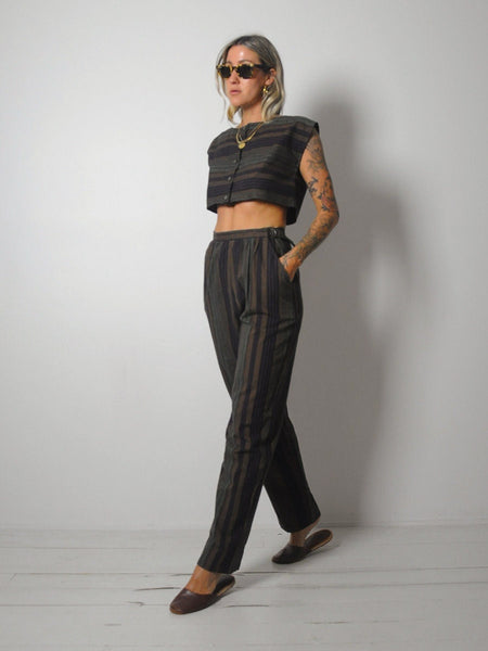Striped 2 Piece Pant Set