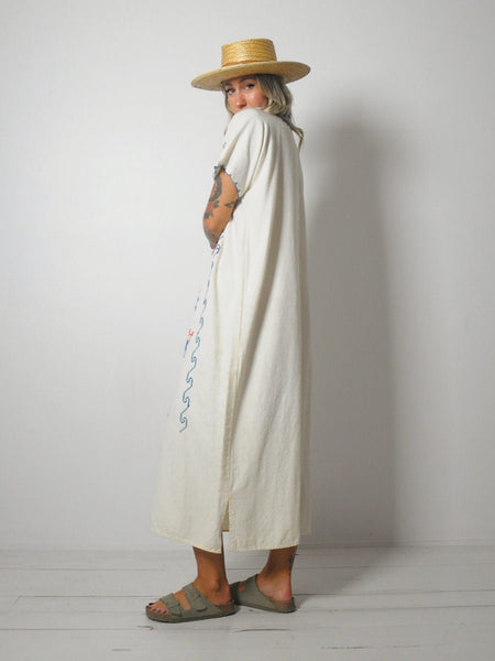 1970's Embroidered Folk Dress