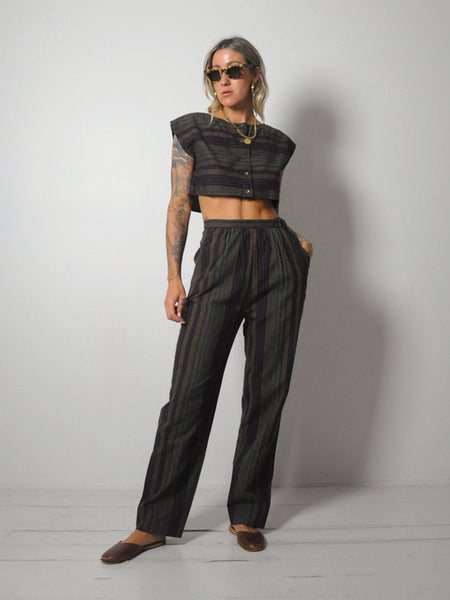 Striped 2 Piece Pant Set