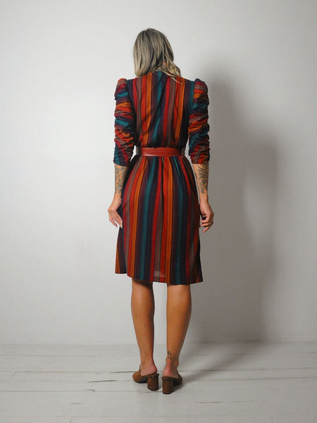 1980's Rainbow Striped Dress