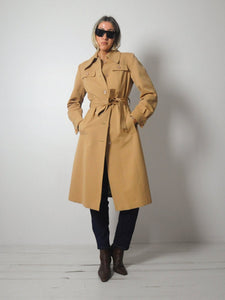 1970's Art Deco Lined Trench Coat