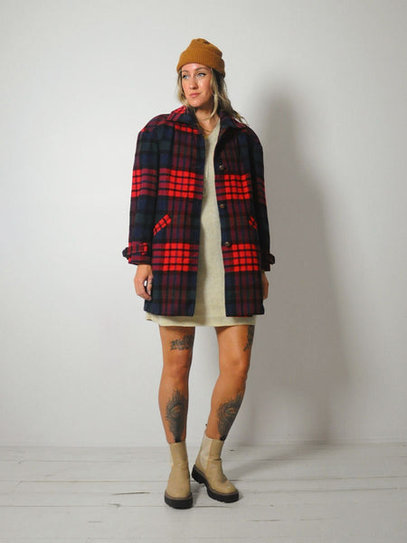 Pendleton Tartan Wool Peacoat