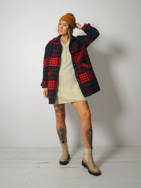 Pendleton Tartan Wool Peacoat