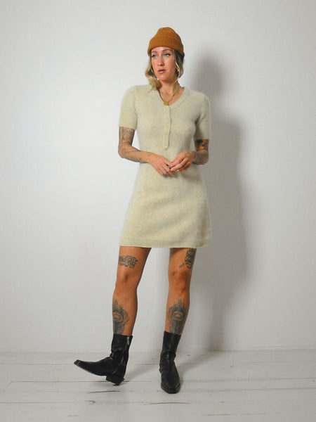 1960's Oatmeal Mohair Sweater dress