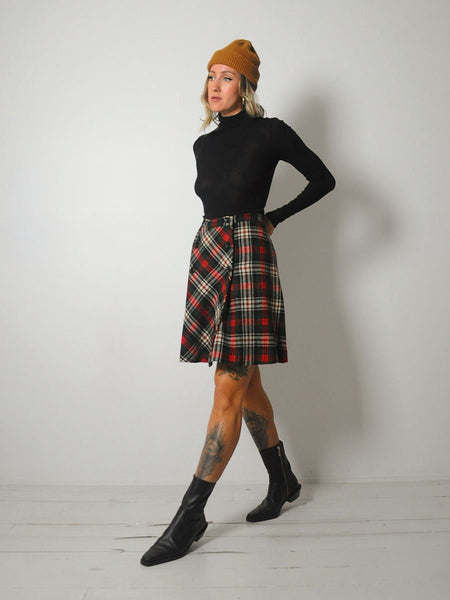 1960's Stewart Plaid Wool Skirt