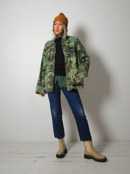 1980's Distressed Camouflage Jacket