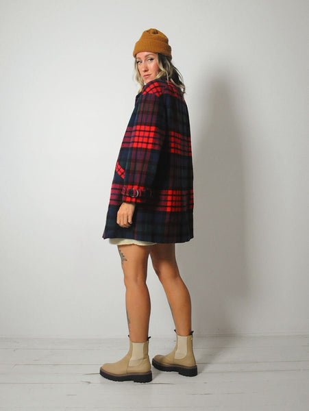 Pendleton Tartan Wool Peacoat