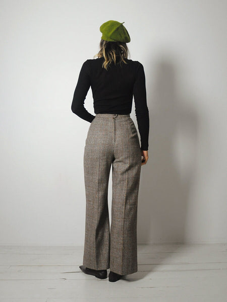 1970's Horsebit Tweed Trousers