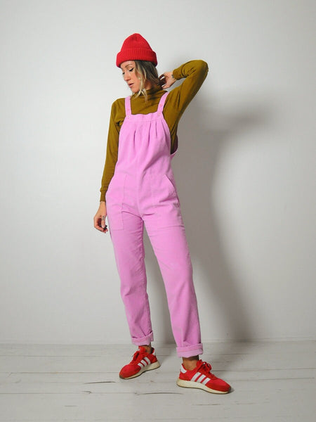 1980's Pink Corduroy Overalls