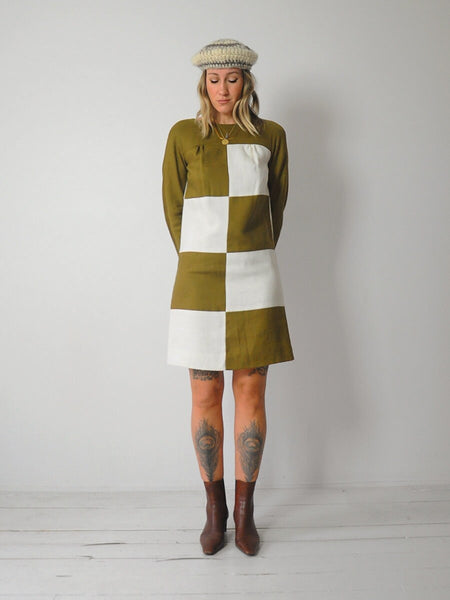 1960's Checkered Shift Dress