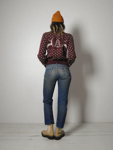 Reindeer Winter Ski Sweater