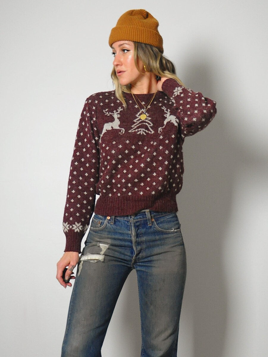 Reindeer Winter Ski Sweater
