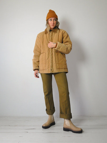 1970's Key Quilted Canvas Chore Coat