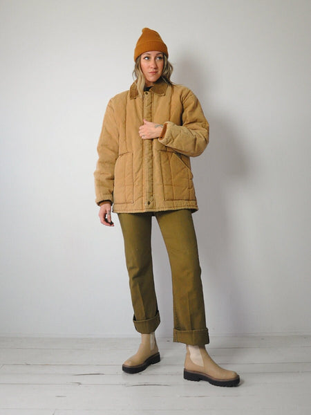 1970's Key Quilted Canvas Chore Coat
