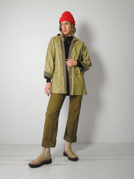 1970's PVC Hooded Raincoat