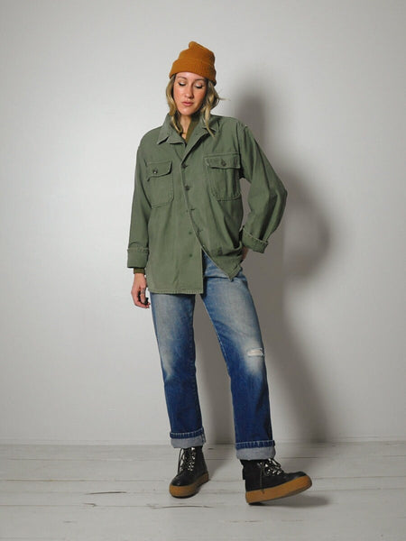 1970's Thrashed OG107 Military Shirt