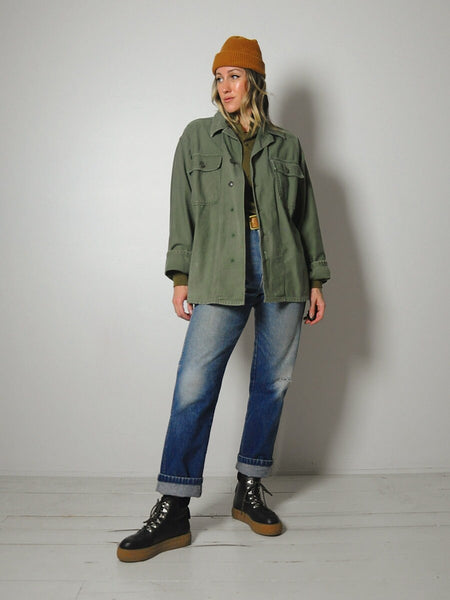 1970's Thrashed OG107 Military Shirt