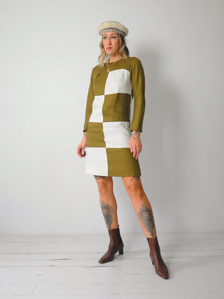 1960's Checkered Shift Dress