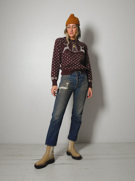 Reindeer Winter Ski Sweater