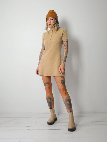 1960's Camel Angora Sweater dress