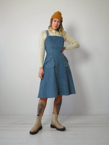 1970's Corduroy Pinafore Dress