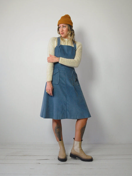 1970's Corduroy Pinafore Dress