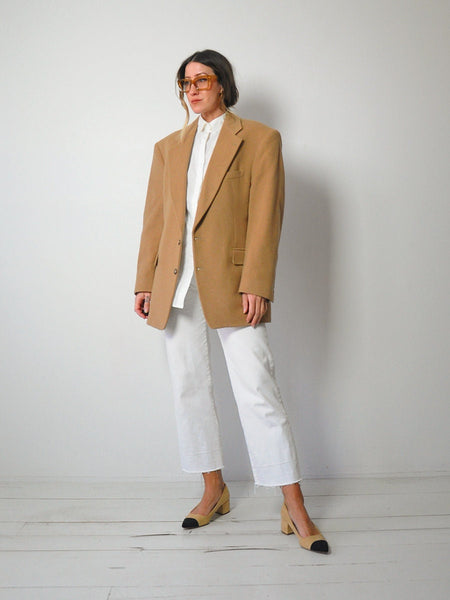 Camel Hair Menswear Blazer