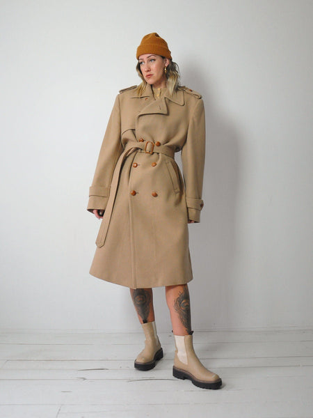 Menswear Wool Trench Coat