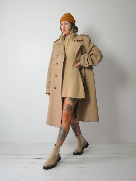 Menswear Wool Trench Coat