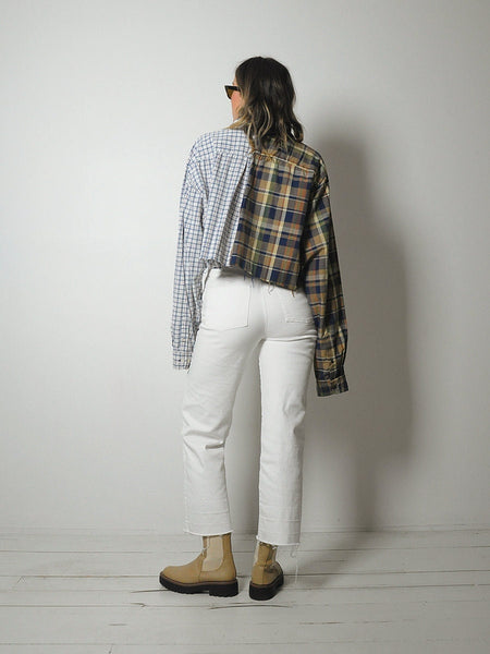 Plaid Menswear Split Shirt