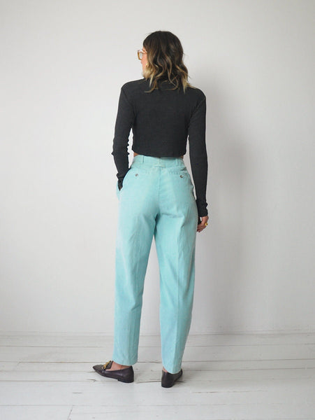 Seafoam Corduroy Trousers  27x29