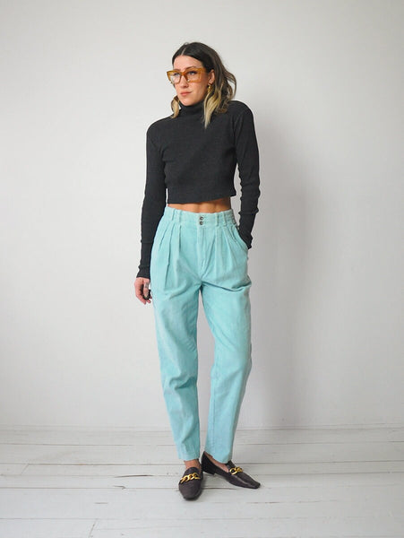 Seafoam Corduroy Trousers  27x29