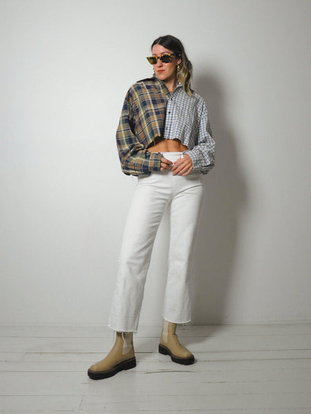 Plaid Menswear Split Shirt