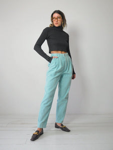 Seafoam Corduroy Trousers  27x29