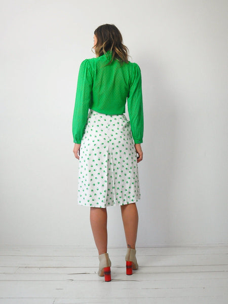 Jaeger Shamrock 2 Piece Skirt Set