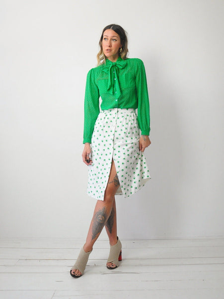 Jaeger Shamrock 2 Piece Skirt Set