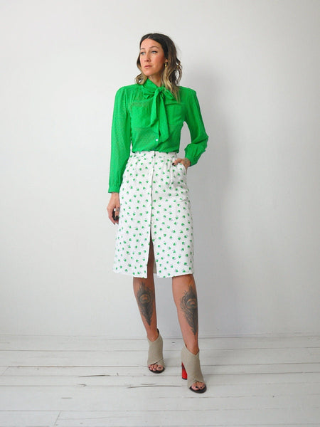 Jaeger Shamrock 2 Piece Skirt Set