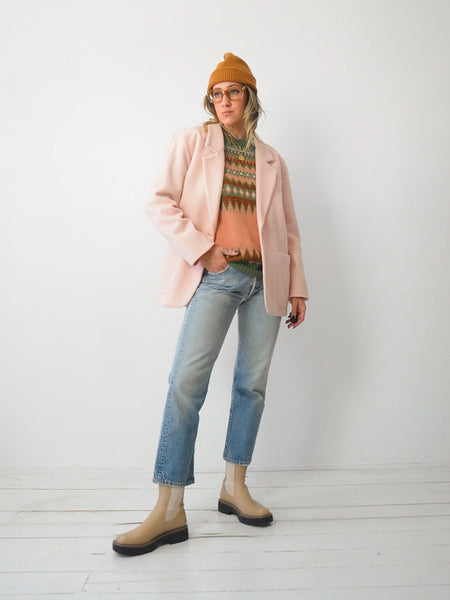 1990's Wool & Cashmere Pink Blazer