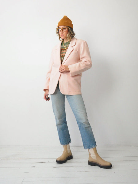 1990's Wool & Cashmere Pink Blazer