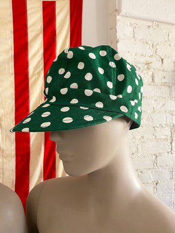 1970's Kromer Green Polka Dot Hat