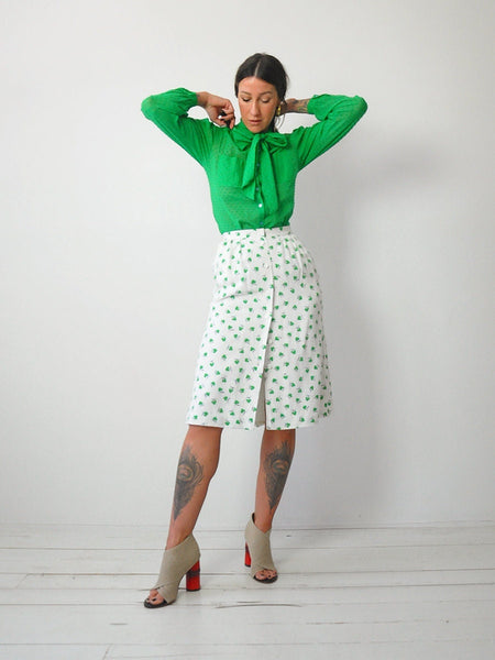 Jaeger Shamrock 2 Piece Skirt Set