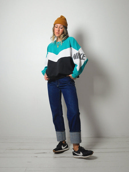 1990's Striped Nike Sweatshirt