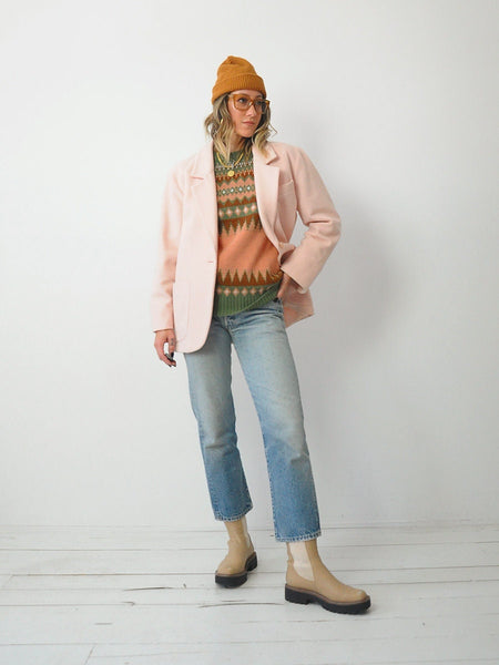 1990's Wool & Cashmere Pink Blazer