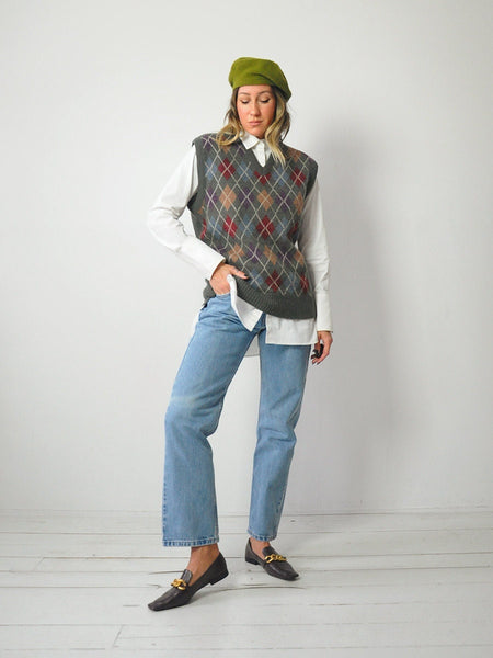 Argyle Menswear Sweater Vest